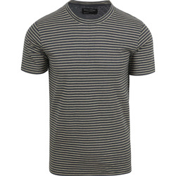 Textiel Heren T-shirts & Polo’s Marc O'Polo T-Shirt Linnen Streep Blauw Blauw