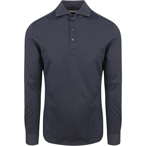 Textiel Heren T-shirts & Polo’s Profuomo Camiche Poloshirt Navy Blauw