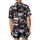 Textiel Heren Overhemden korte mouwen Calvin Klein Jeans Overhemd met korte mouwen en resortprint Zwart