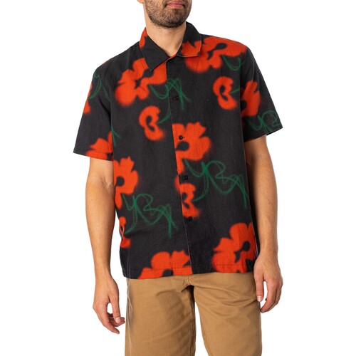 Textiel Heren Overhemden korte mouwen Edwin Garden Society shirt met korte mouwen Multicolour