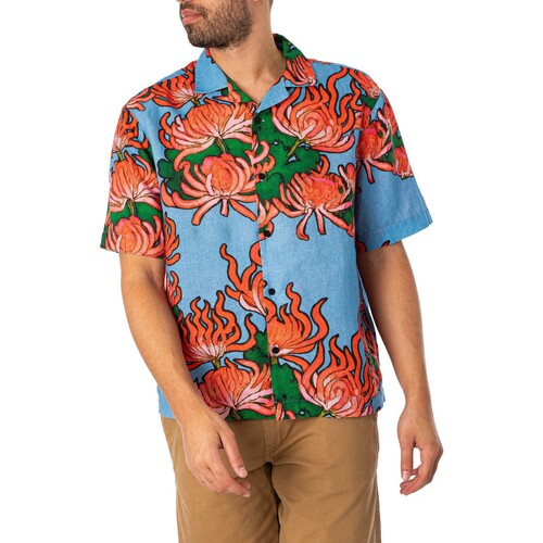 Textiel Heren Overhemden korte mouwen Edwin Kiku-shirt met korte mouwen Multicolour