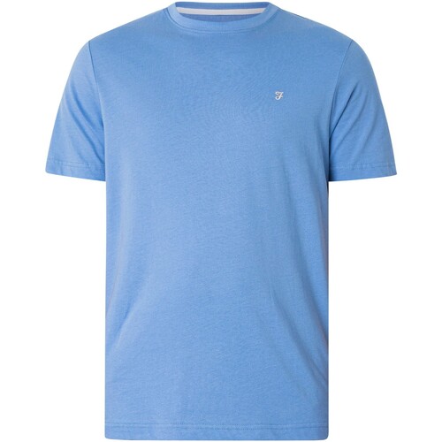 Textiel Heren T-shirts korte mouwen Farah Eddie T-shirt Blauw