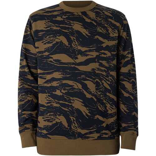 Textiel Heren Sweaters / Sweatshirts G-Star Raw Tijger Camo sweatshirt Groen