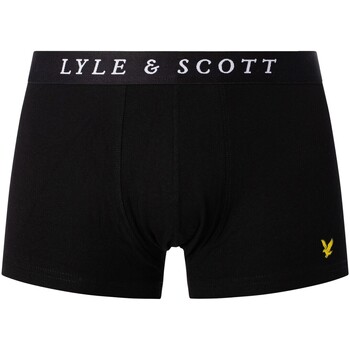 Lyle & Scott Set van 3 bruine piqué trunks Zwart