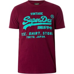 Textiel Heren T-shirts korte mouwen Superdry Neon-vintage logo-T-shirt Roze