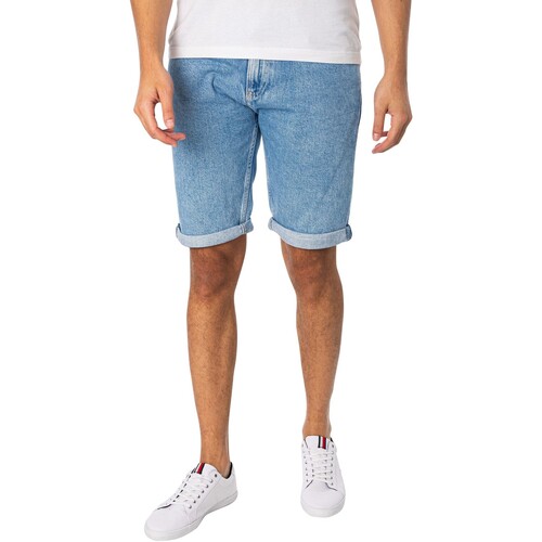 Textiel Heren Korte broeken / Bermuda's Tommy Jeans Ronnie-spijkerbroek Blauw