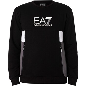 Textiel Heren Sweaters / Sweatshirts Emporio Armani EA7 Logo grafisch sweatshirt Zwart