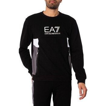 Emporio Armani EA7 Logo grafisch sweatshirt Zwart