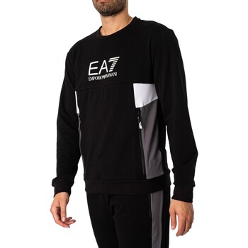 Emporio Armani EA7 Logo grafisch sweatshirt Zwart