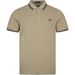 Textiel Heren T-shirts & Polo’s Fred Perry Fp Ls Twin Tipped Shirt Grijs