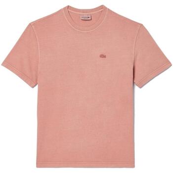 Textiel Heren T-shirts korte mouwen Lacoste  Roze