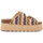 Schoenen Dames Leren slippers Colors of California Platform Sandal In Raffia Bruin