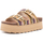 Schoenen Dames Leren slippers Colors of California Platform Sandal In Raffia Bruin