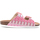 Schoenen Dames Leren slippers Colors of California Bio With Multicolor Waves Uppe Roze