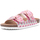 Schoenen Dames Leren slippers Colors of California Bio With Multicolor Waves Uppe Roze