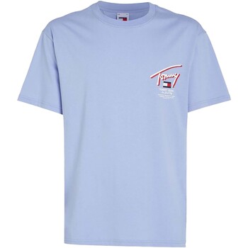 Textiel Heren T-shirts & Polo’s Tommy Jeans Tjm Reg 3D Street Si Blauw