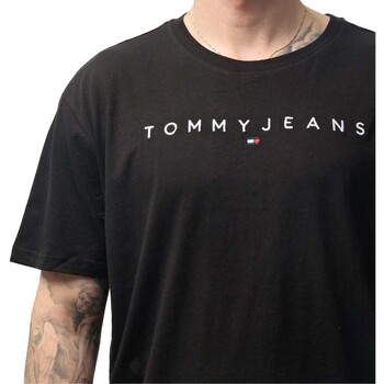 Tommy Jeans Tjm Reg Linear Logo Zwart