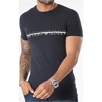 Textiel Heren T-shirts korte mouwen Emporio Armani 111035 4R729 Blauw