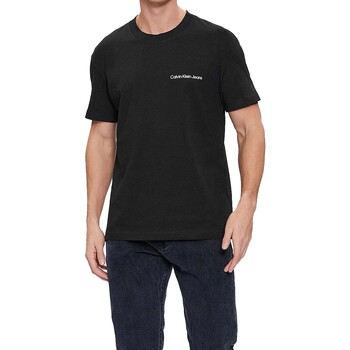 Textiel Heren T-shirts & Polo’s Ck Jeans Eclipse Graphic Tee Zwart