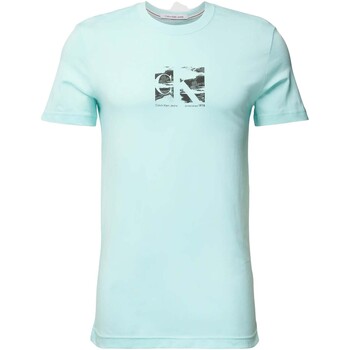 Textiel Heren T-shirts korte mouwen Ck Jeans Small Box Logo Tee Blauw