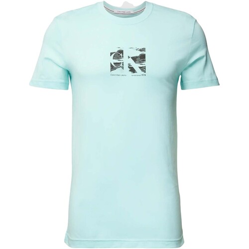 Textiel Heren T-shirts korte mouwen Ck Jeans Small Box Logo Tee Blauw