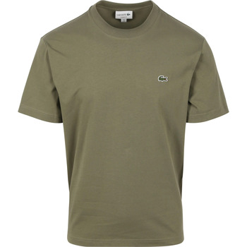 Textiel Heren T-shirts & Polo’s Lacoste T-Shirt Olijfgroen Groen