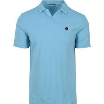 Textiel Heren T-shirts & Polo’s No Excess Poloshirt Riva Solid Blauw Blauw