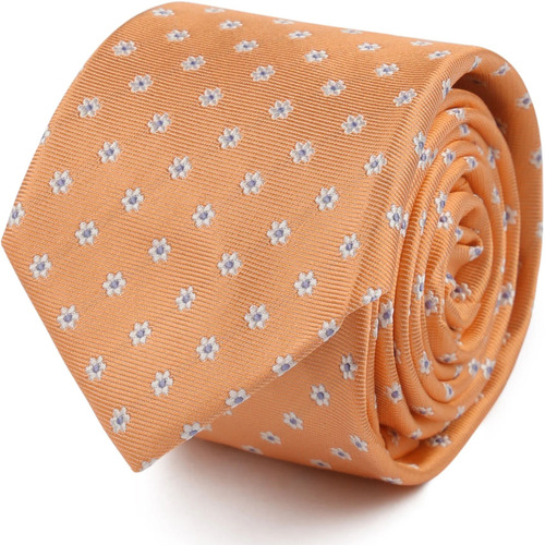 Textiel Heren Stropdassen en accessoires Suitable Stropdas Zijde Mini Bloem Oranje Blauw