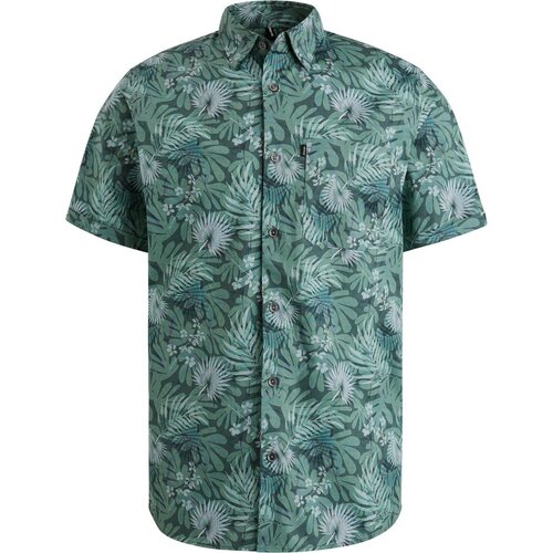 Textiel Heren Overhemden lange mouwen Vanguard Short Sleeve Overhemd Print Groen Groen