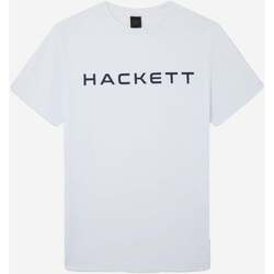 Textiel Heren T-shirts & Polo’s Hackett Essential tee Wit