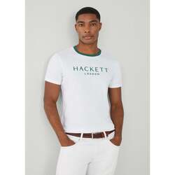 Textiel Heren T-shirts & Polo’s Hackett Heritage classic tee Wit