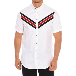 Textiel Heren Overhemden korte mouwen Dsquared S71DM0053-S41308-100 Wit