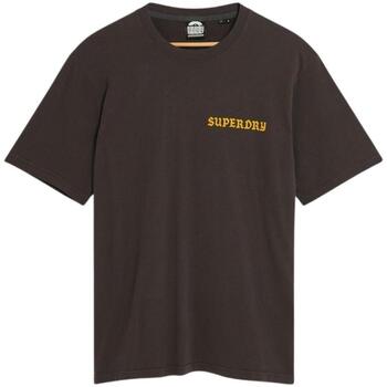 Textiel Heren T-shirts korte mouwen Superdry  Zwart
