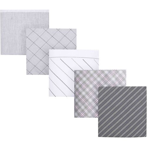 Textiel Heren Stropdassen en accessoires Suitable Zakdoeken 5-Pack Dessin Grey Multicolour