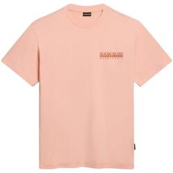 Textiel Heren T-shirts korte mouwen Napapijri  Roze