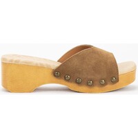 Schoenen Dames Leren slippers MTNG 32602 Bruin