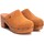Schoenen Dames Leren slippers Carmela 32611 Beige