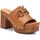 Schoenen Dames Leren slippers Carmela 32621 Beige