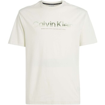 Textiel Heren T-shirts & Polo’s Calvin Klein Jeans Diffused Logo T-Shir Beige