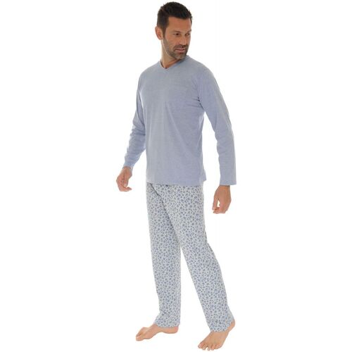 Textiel Heren Pyjama's / nachthemden Christian Cane HEDOR Blauw