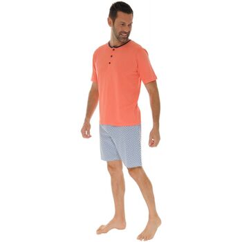 Textiel Heren Pyjama's / nachthemden Christian Cane HARTEME Oranje