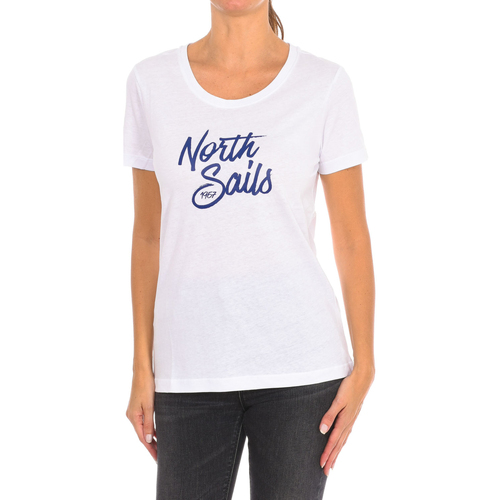 Textiel Dames T-shirts korte mouwen North Sails 9024300-101 Wit