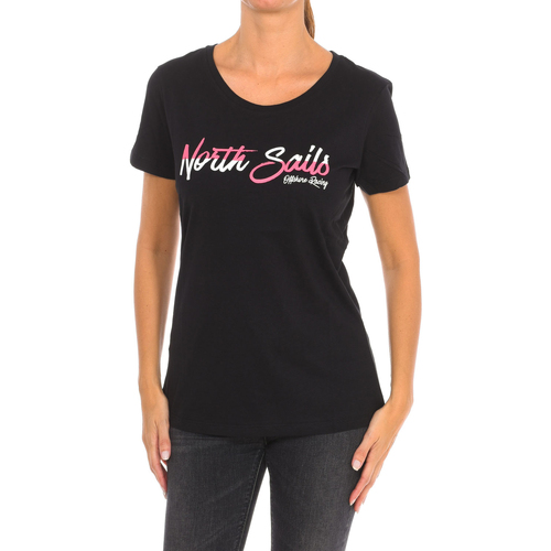 Textiel Dames T-shirts korte mouwen North Sails 9024310-999 Zwart
