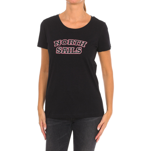 Textiel Dames T-shirts korte mouwen North Sails 9024320-999 Zwart