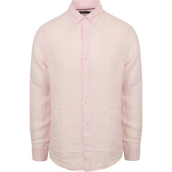 Textiel Heren Overhemden lange mouwen Suitable Overhemd Linnen Lichtroze Roze
