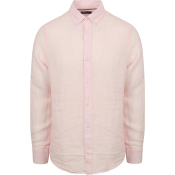 Textiel Heren Overhemden lange mouwen Suitable Overhemd Linnen Lichtroze Roze