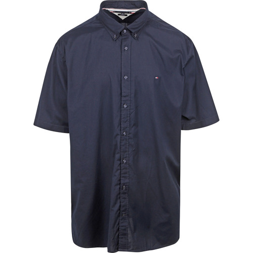 Textiel Heren Overhemden lange mouwen Tommy Hilfiger Big & Tall Short Sleeve Overhemd Flex Navy Blauw