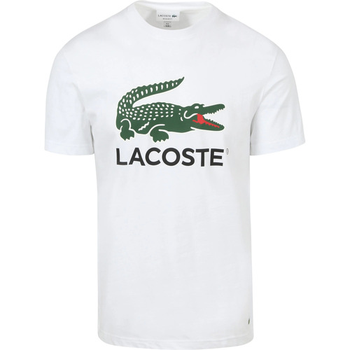 Textiel Heren T-shirts & Polo’s Lacoste T-Shirt Logo Wit Wit