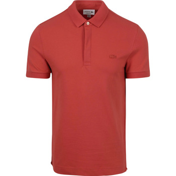 Textiel Heren T-shirts & Polo’s Lacoste Poloshirt Paris Pique Rood Rood