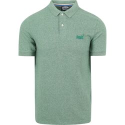 Textiel Heren T-shirts & Polo’s Superdry Piqué Poloshirt Melange Groen Groen